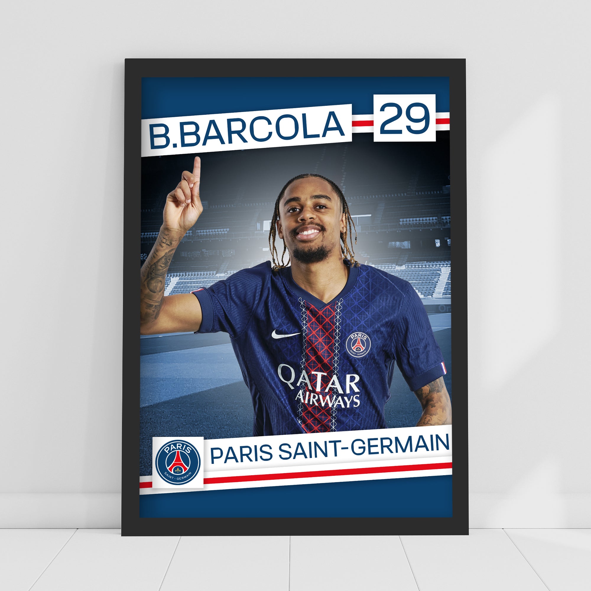 Paris Saint-Germain F.C. Print - Barcola 25-26 PSG Player – www