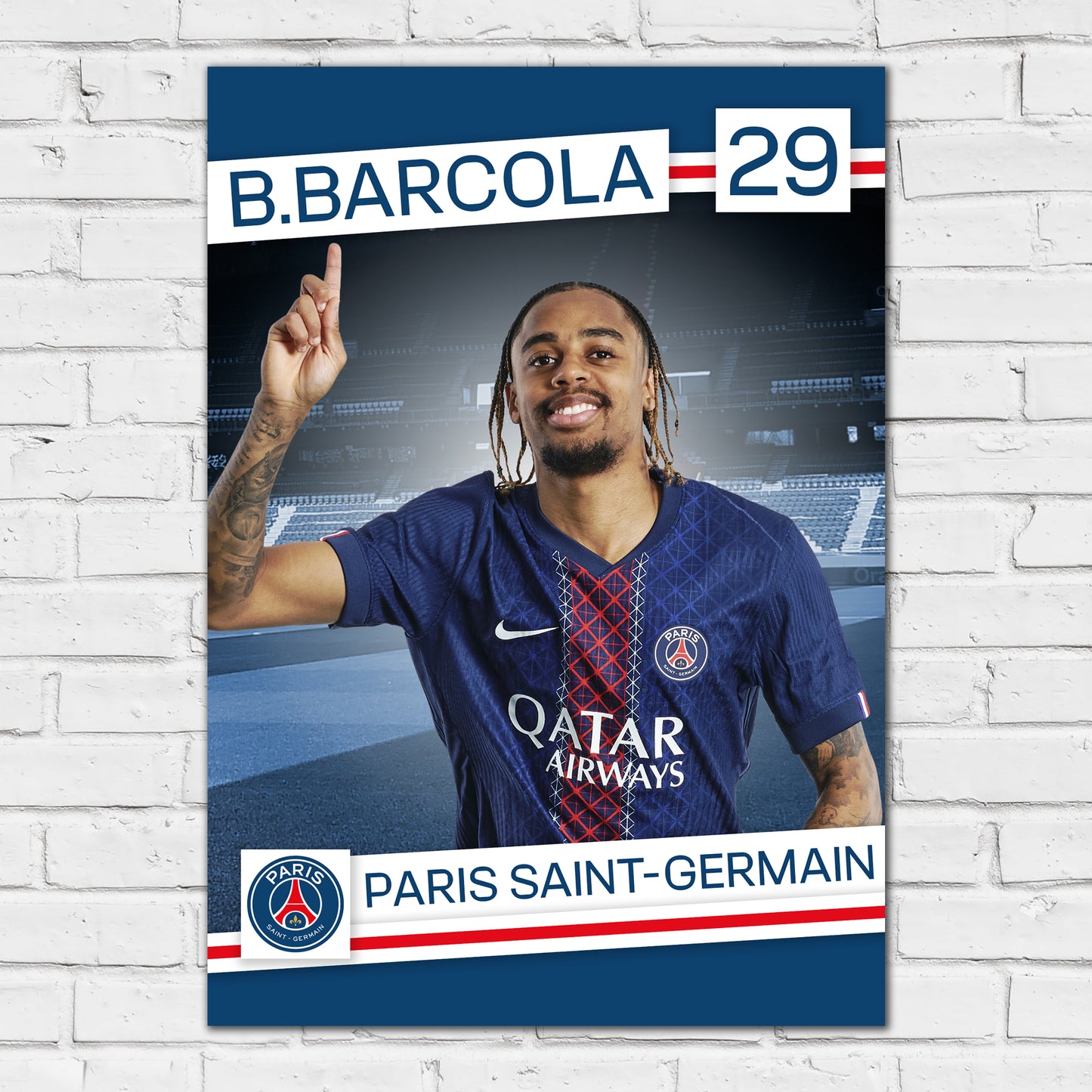 Paris Saint-Germain F.C. Print - Barcola 25-26 PSG Player