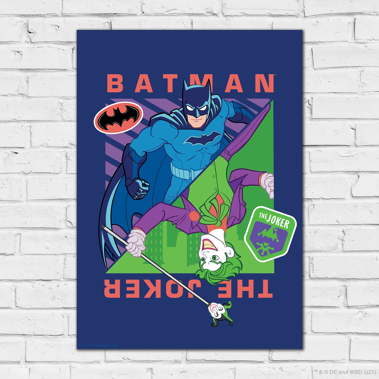 Batman™ Print – Batman And The Joker Upside Down Poster DC Superhero Art