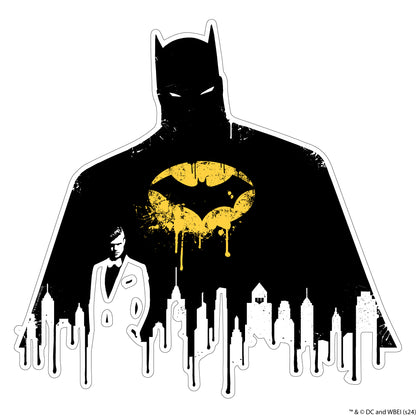 Batman™ Wall Sticker - Dripping Graffiti Silhouette Wall Decal DC Superhero Art