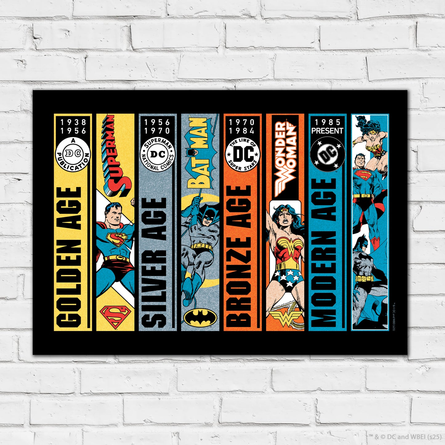 Batman Print – Golden, Silver, Bronze And Modern Age Poster DC Superhero Art