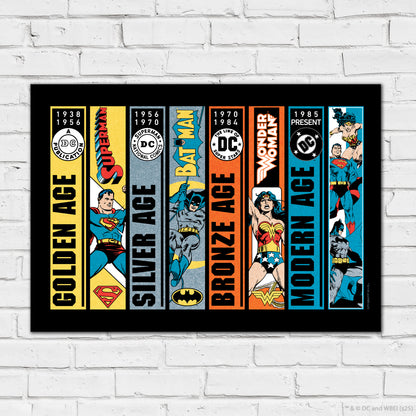 Batman Print – Golden, Silver, Bronze And Modern Age Poster DC Superhero Art