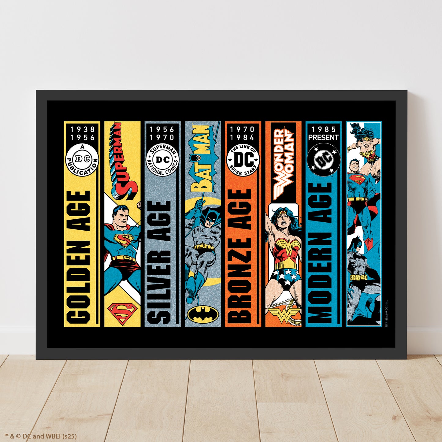 Batman Print – Golden, Silver, Bronze And Modern Age Poster DC Superhero Art