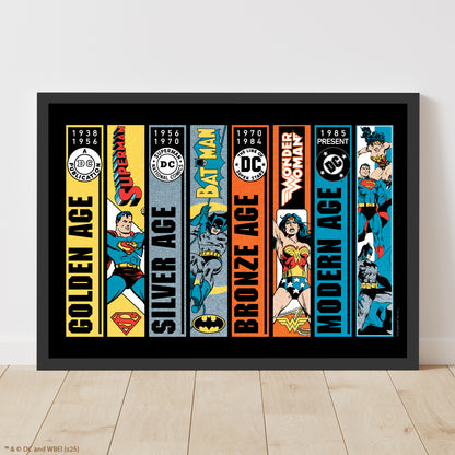 Batman Print – Golden, Silver, Bronze And Modern Age Poster DC Superhero Art