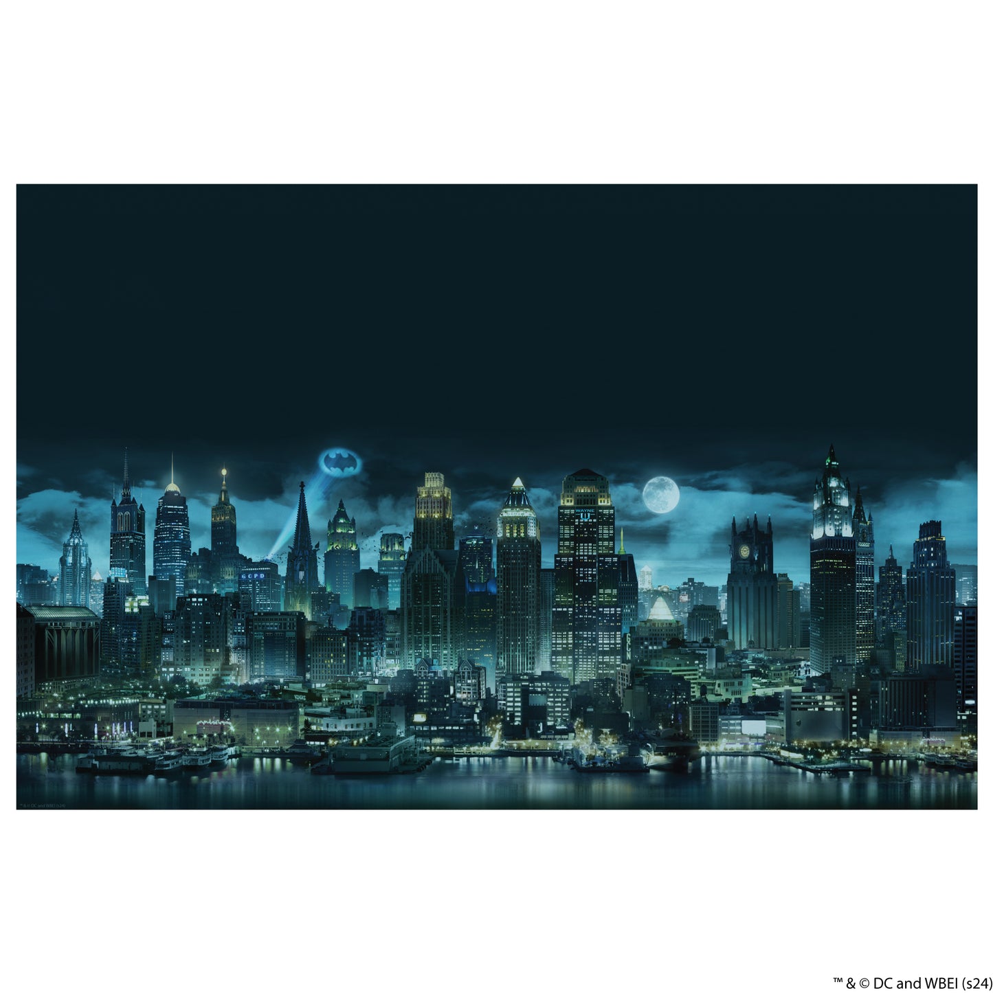 Batman™ Wall Sticker - Gotham City Full Wall Mural Decal DC Superhero Art
