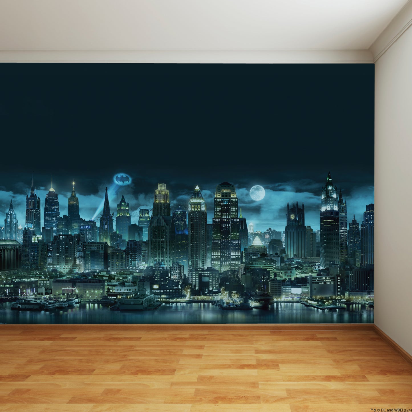 Batman™ Wall Sticker - Gotham City Full Wall Mural Decal DC Superhero Art
