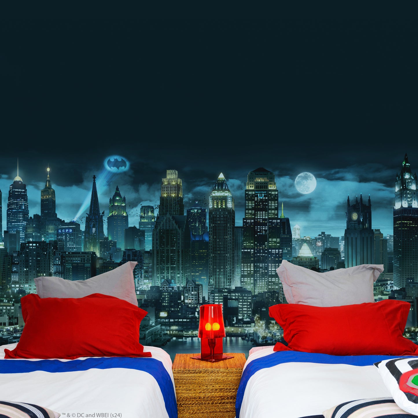 Batman™ Wall Sticker - Gotham City Full Wall Mural Decal DC Superhero Art