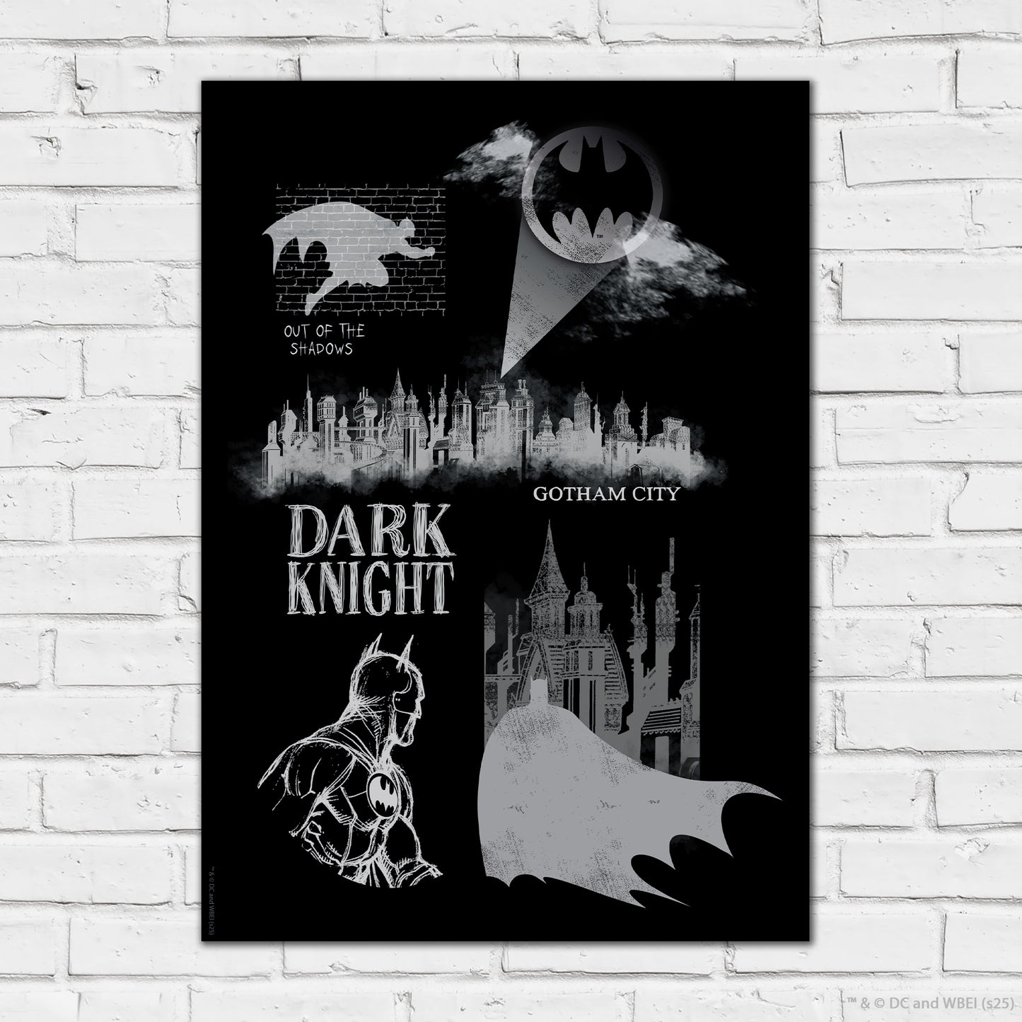 Batman Print – Dark Knight Gotham City Poster DC Superhero Art