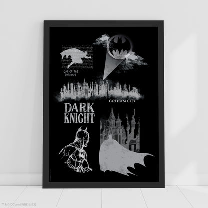 Batman Print – Dark Knight Gotham City Poster DC Superhero Art