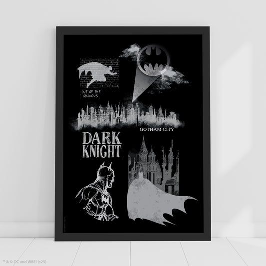 Batman Print – Dark Knight Gotham City Poster DC Superhero Art