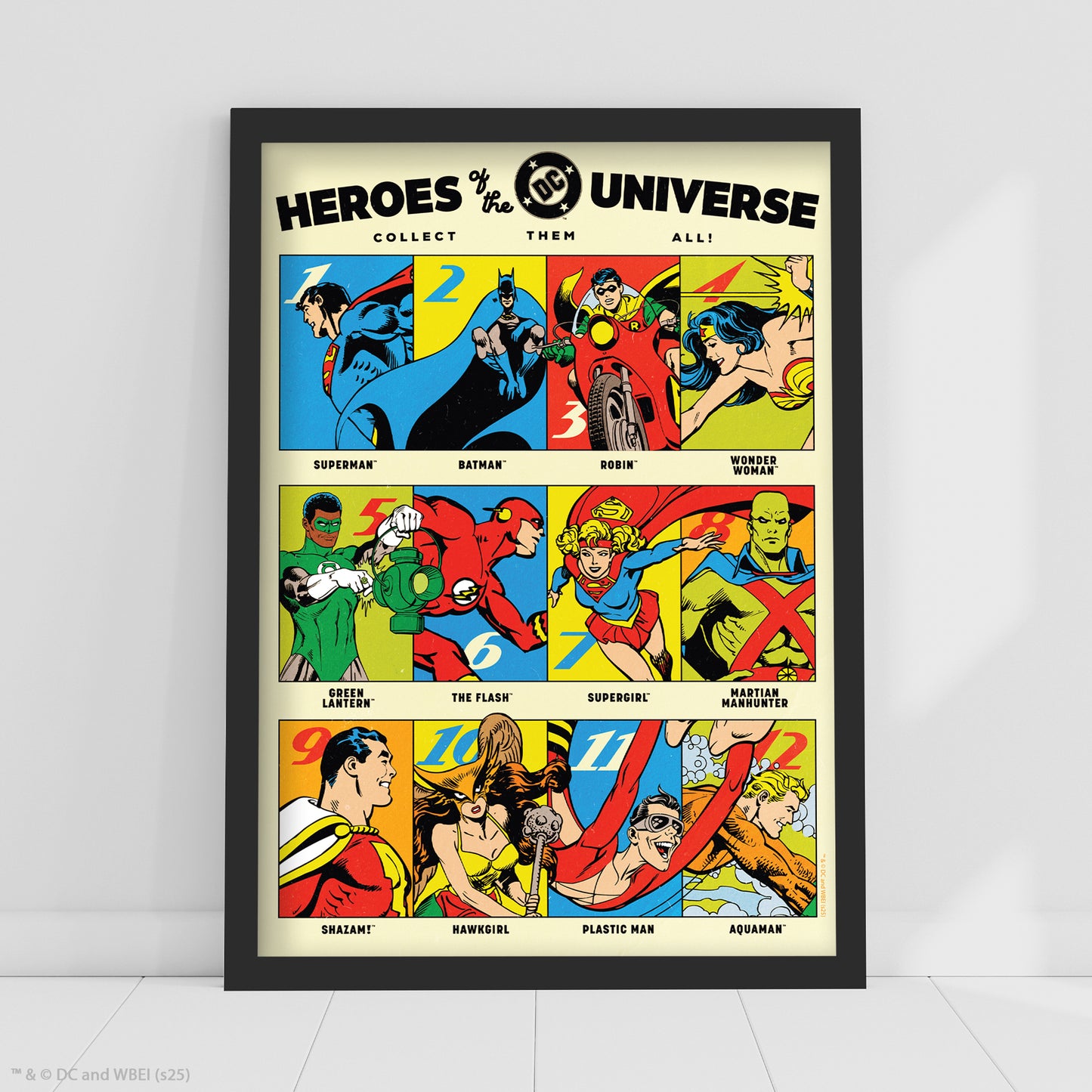 DC Comics Print – Heroes Of the Universe Poster Superhero Art