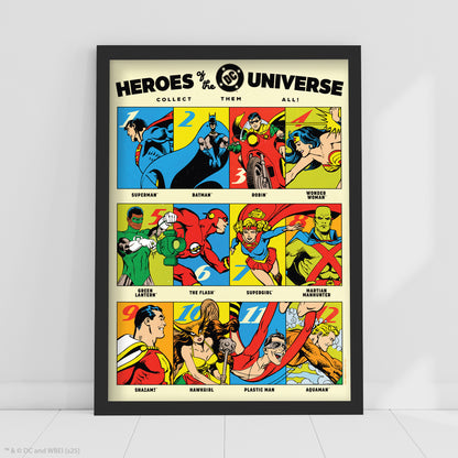 DC Comics Print – Heroes Of the Universe Poster Superhero Art