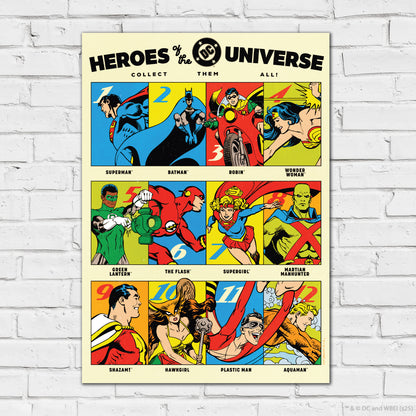 DC Comics Print – Heroes Of the Universe Poster Superhero Art