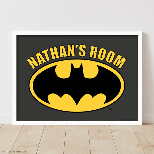 Batman Print – Logo Personalised Poster DC Superhero Art
