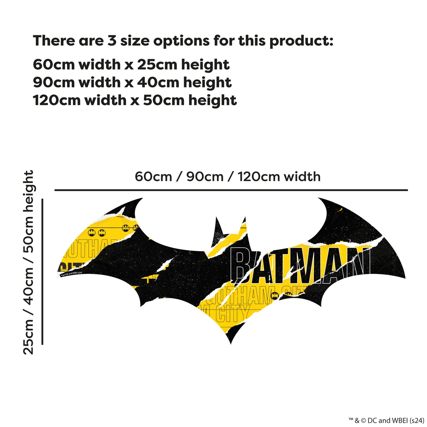 Batman™ Wall Sticker - Scrapbook Emblem Wall Decal DC Superhero Art