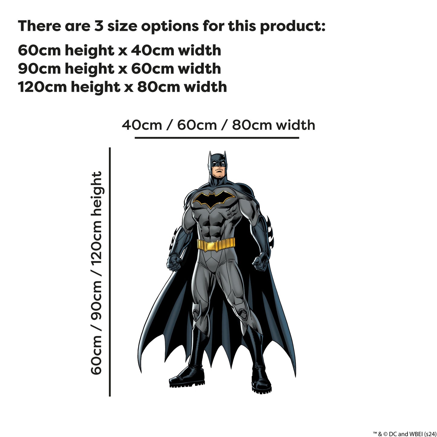 Batman™ Wall Sticker - Batman Stood Up Wall Decal DC Superhero Art