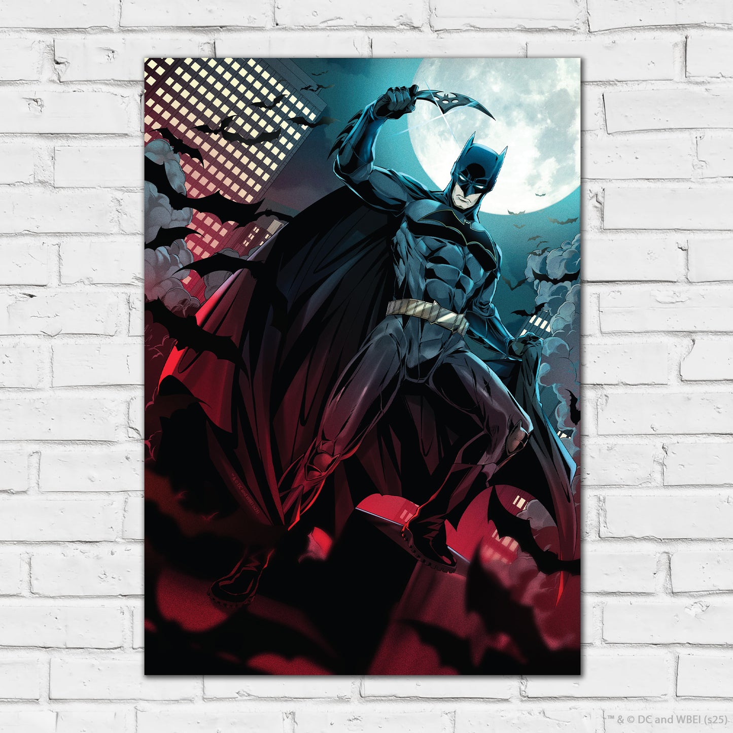Batman Print – Batman Under The Moon Poster DC Superhero Art