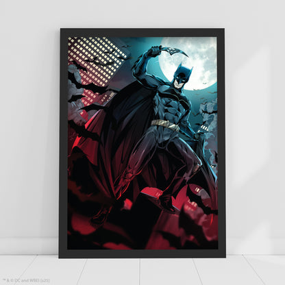 Batman Print – Batman Under The Moon Poster DC Superhero Art