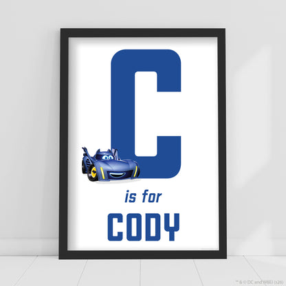 Batwheels™ Print - Bam Personalised Name And Letter Poster Wall Art Print