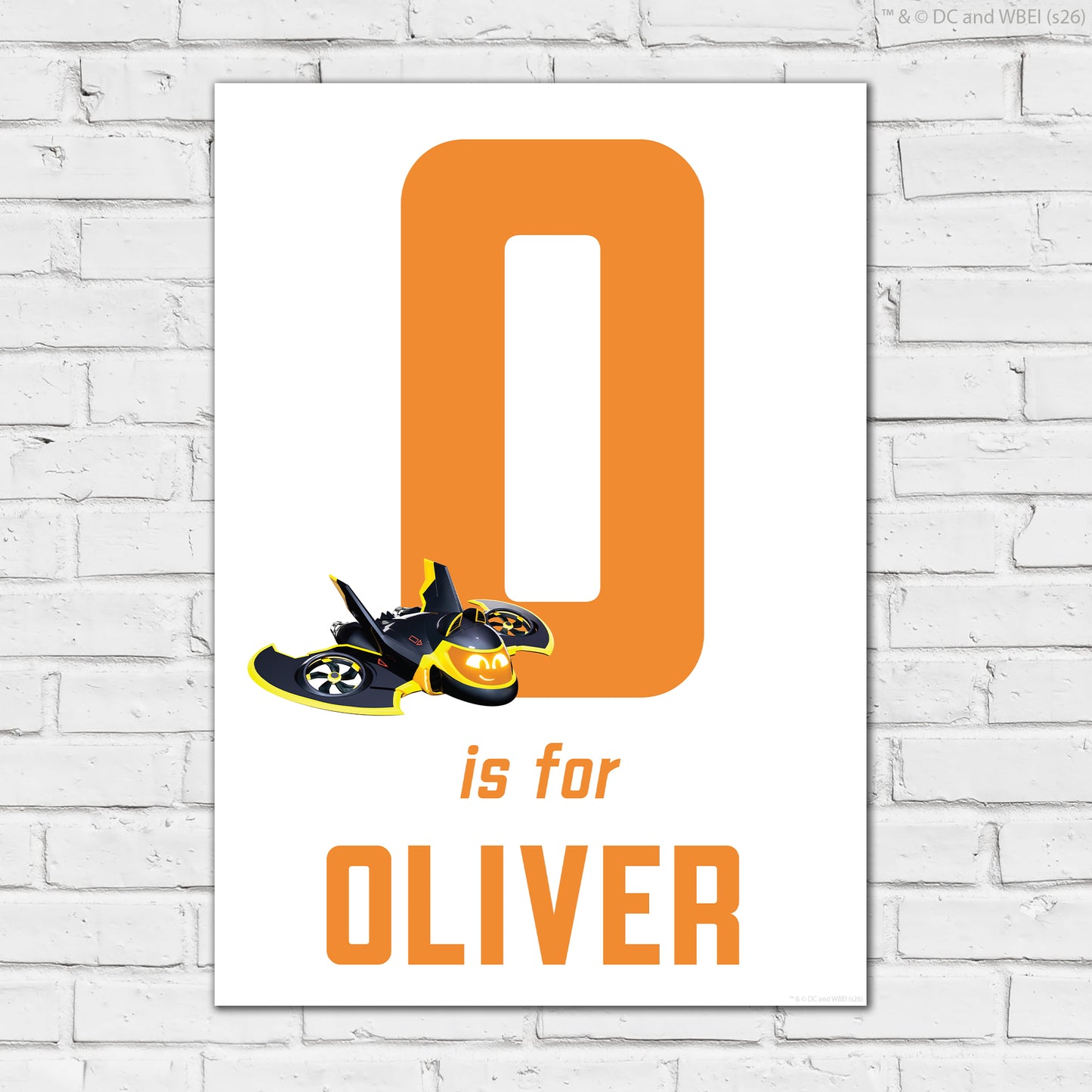 Batwheels™ Print - Batwings Personalised Name And Letter Poster Wall Art Print