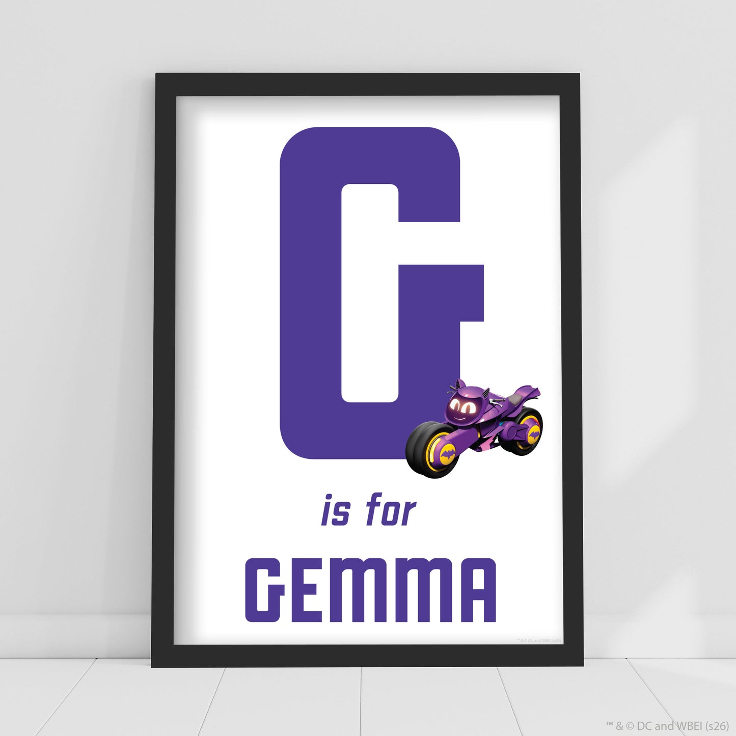 Batwheels™ Print - Bibi Personalised Name And Letter Poster Wall Art Print