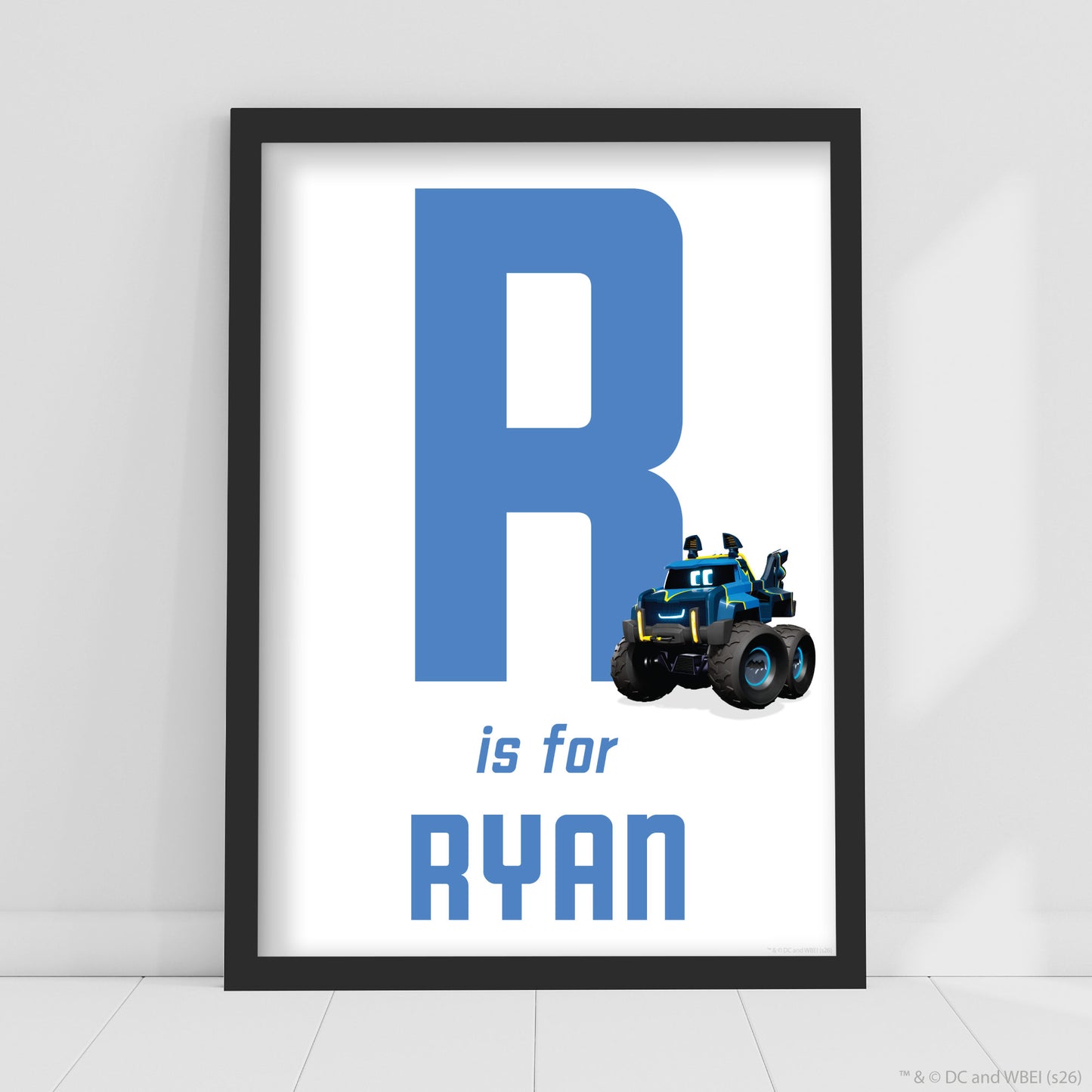 Batwheels™ Print - Buff Personalised Name And Letter Poster Wall Art