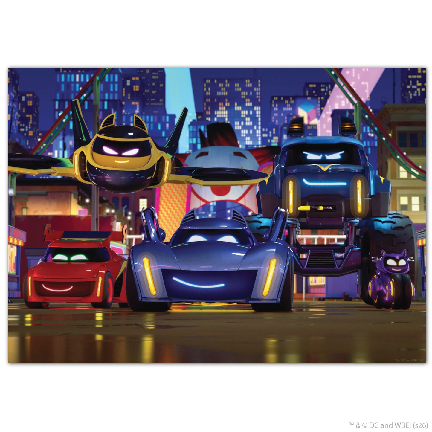 Batwheels™ Print - Group In Gotham City Scene Poster Wall Art