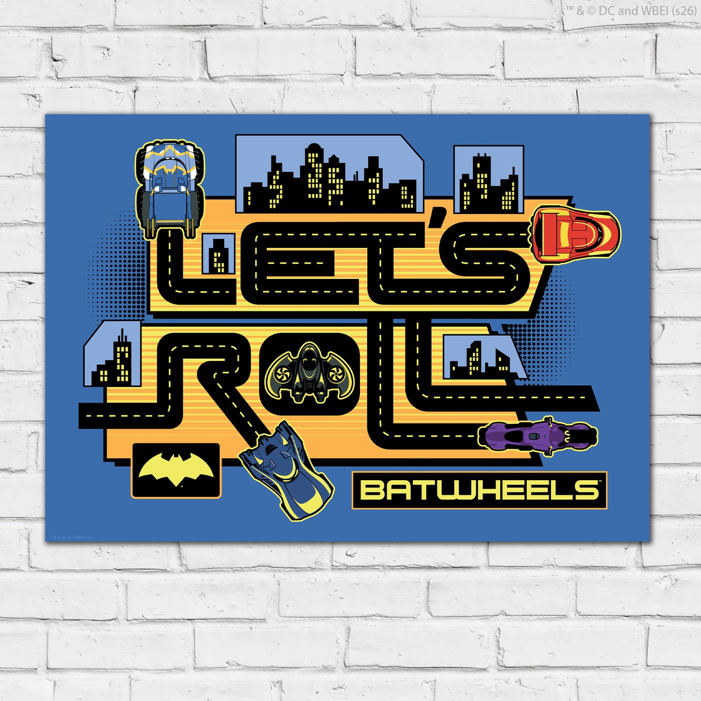 Batwheels™ Print - Lets Roll Racetrack Poster Wall Art
