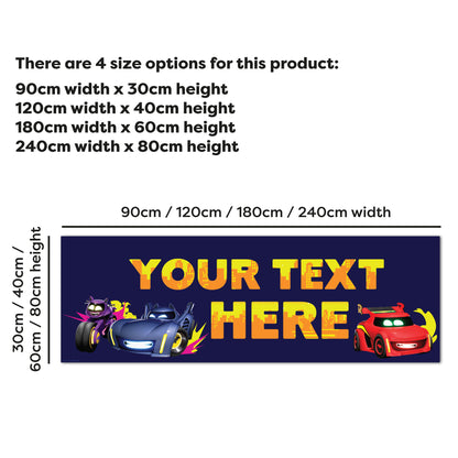 Batwheels™  Birthday - Orange Gotham City Text  Personalised Name Banner Wall Sticker