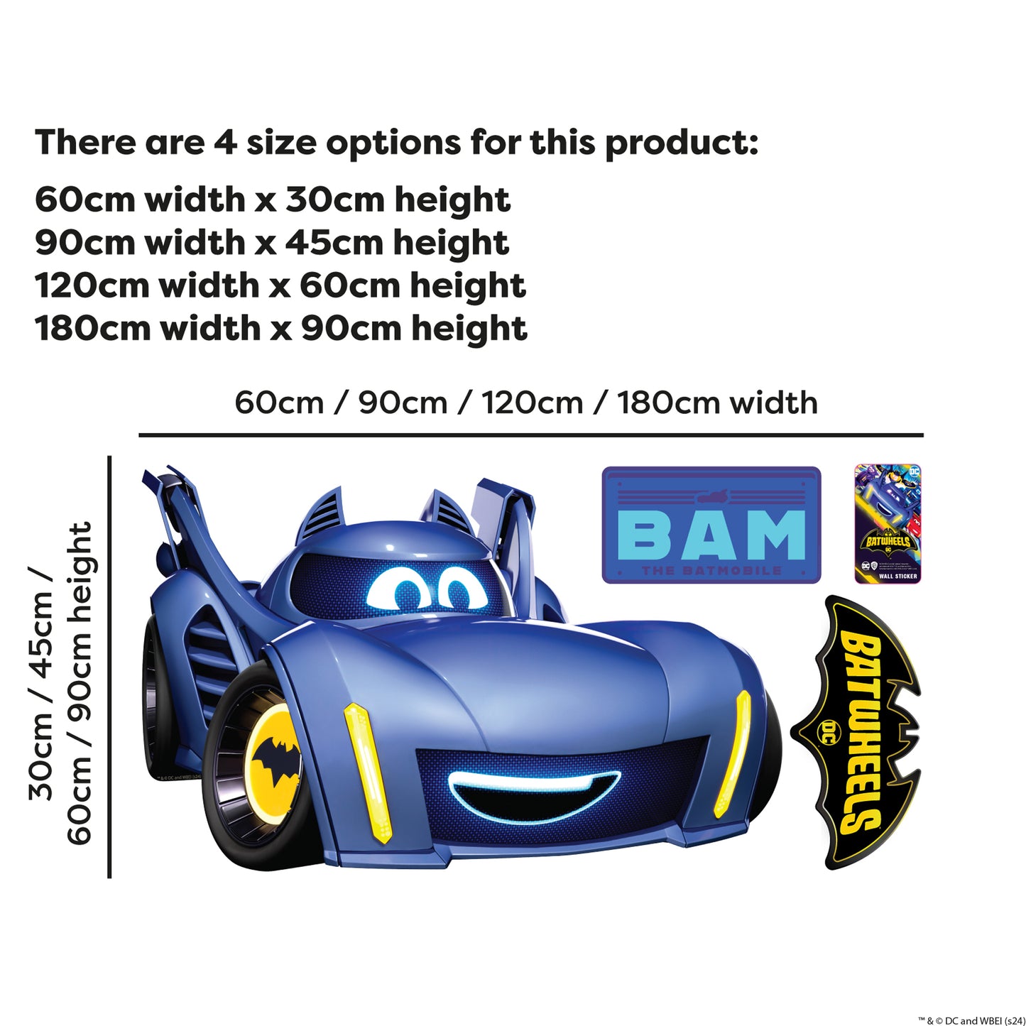 Batwheels™ Wall Sticker - Bam Decal DC Superhero Art