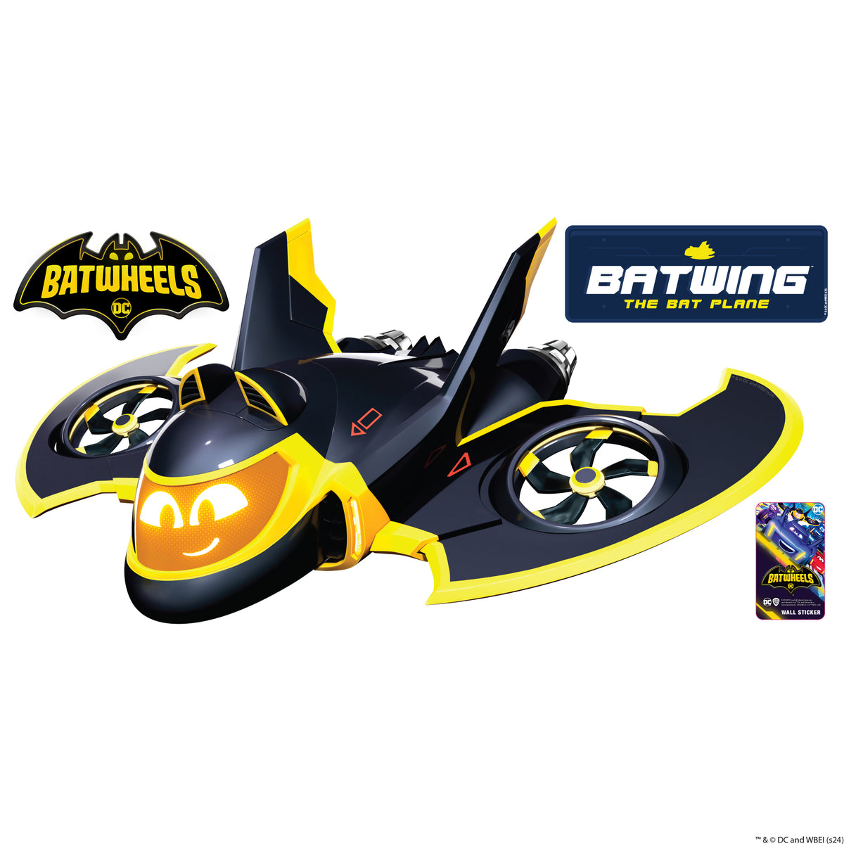 Batwheels™ Wall Sticker - Batwing Decal DC Superhero Art – www.themed.co.uk