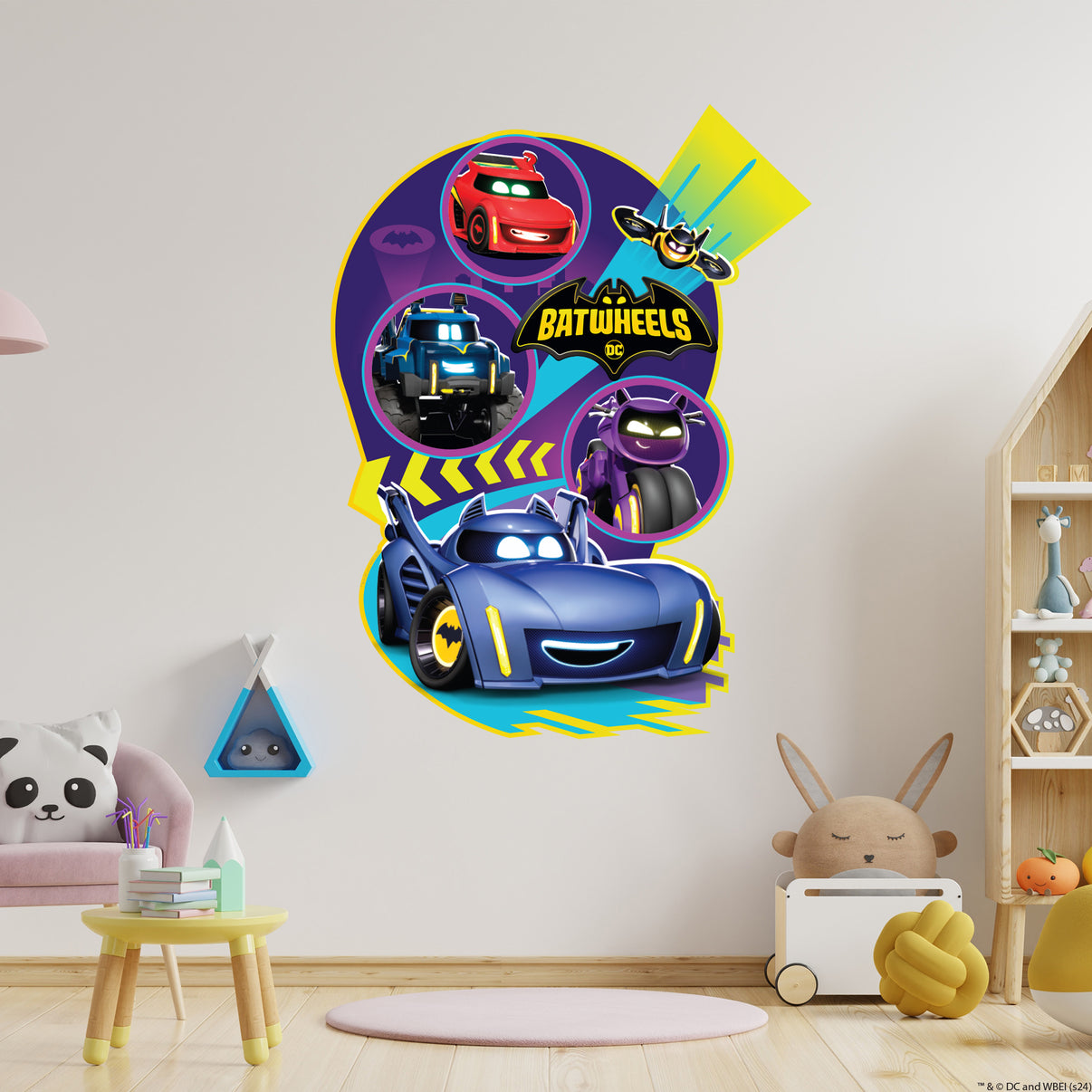 Batwheels™ Wall Sticker - Group Spotlight Wall Decal DC Superhero Art ...