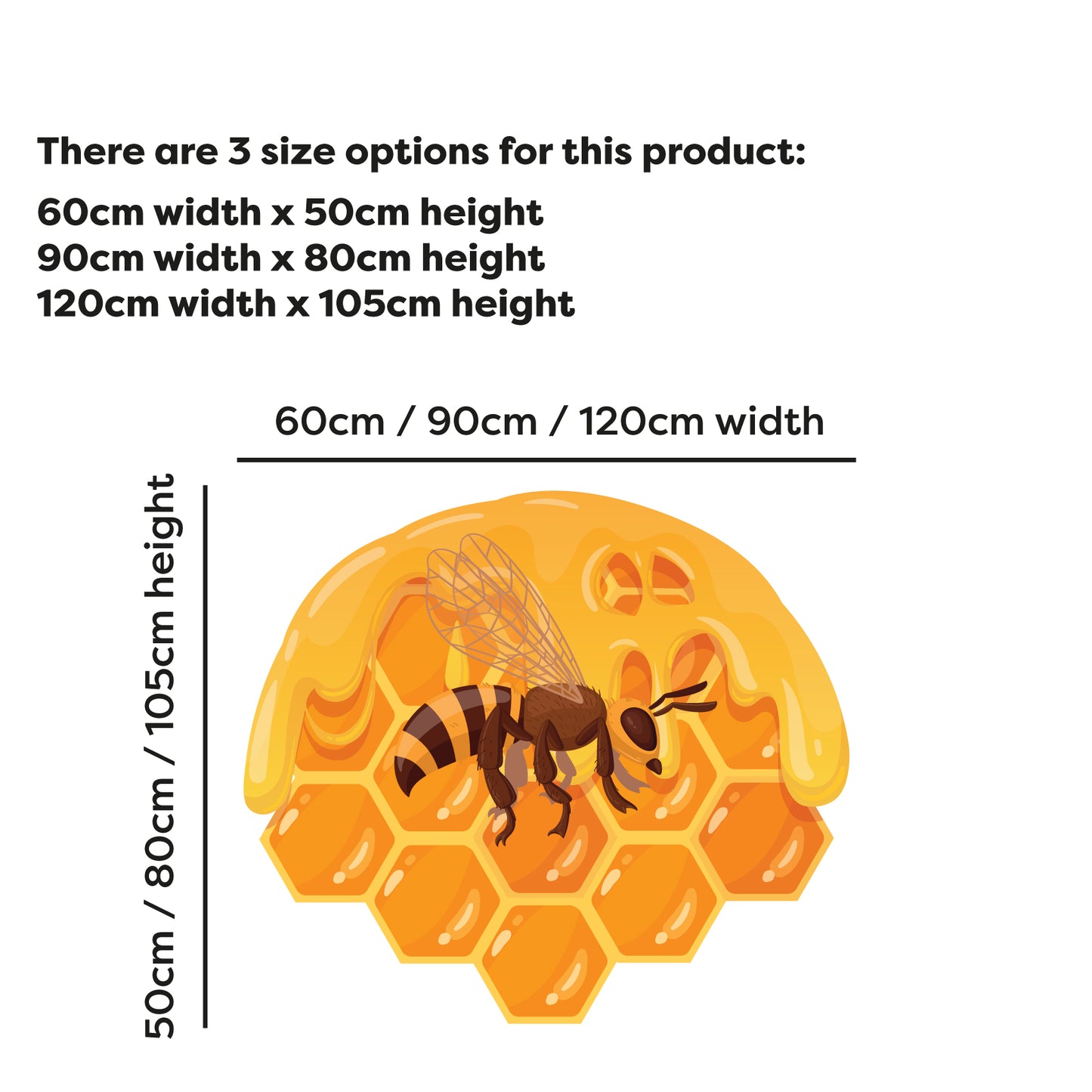 Bee Wall Sticker - Honeycomb Decal Wall Art