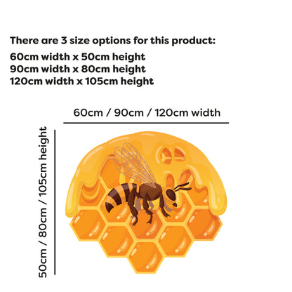Bee Wall Sticker - Honeycomb Decal Wall Art