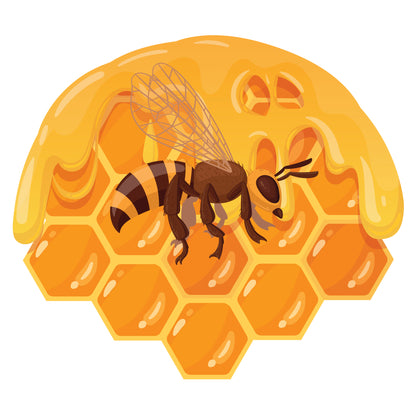 Bee Wall Sticker - Honeycomb Decal Wall Art