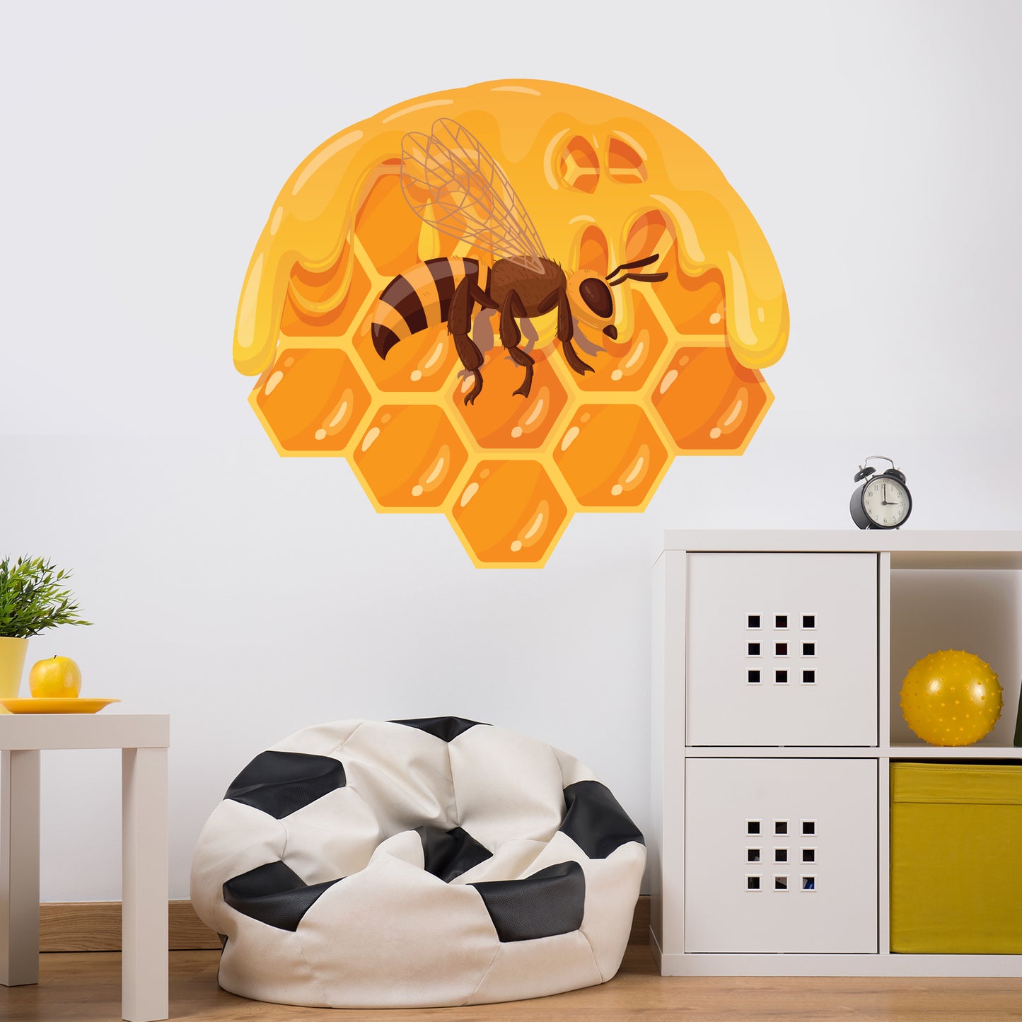 Bee Wall Sticker - Honeycomb Decal Wall Art