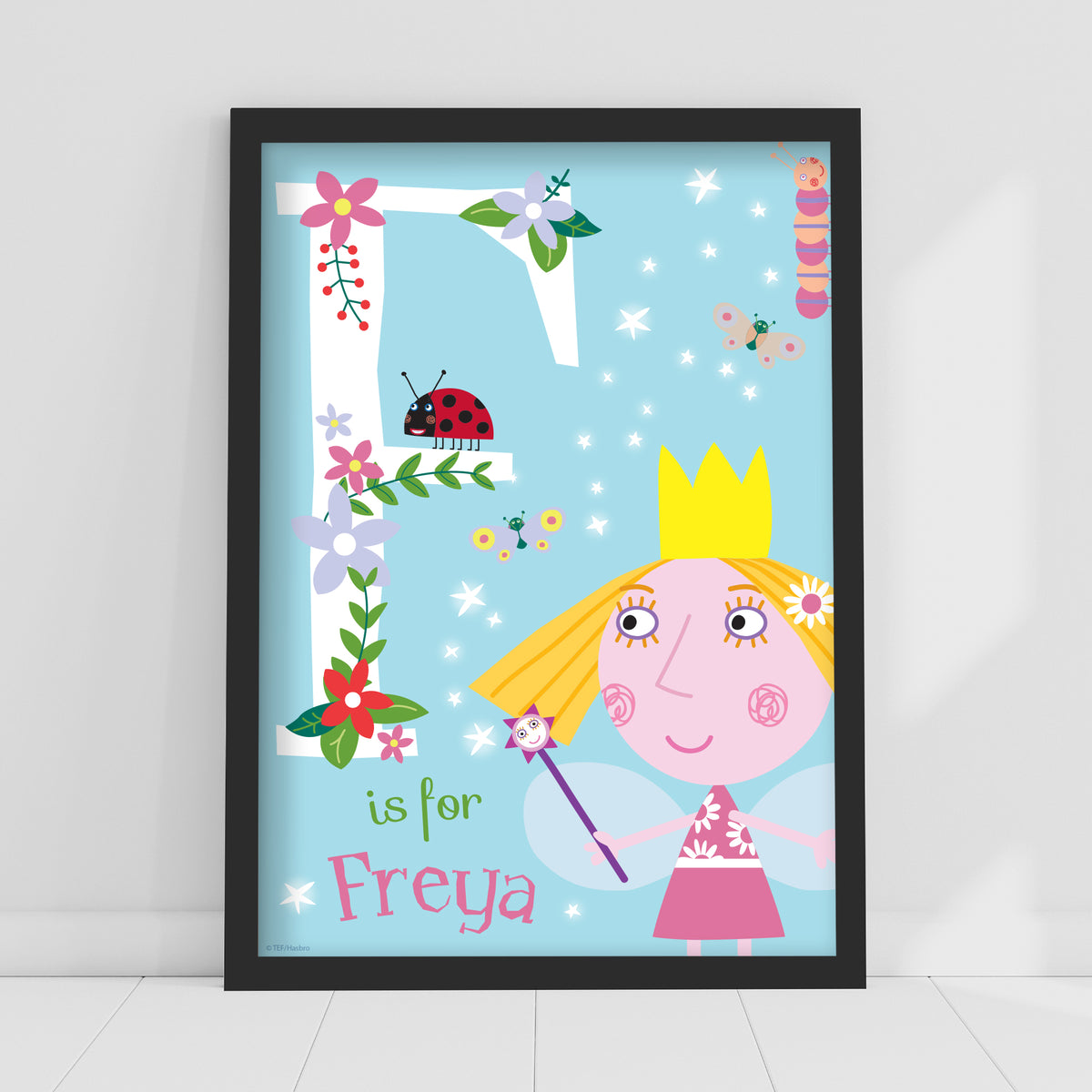 Ben And Holly Print - Letter And Name Personalised Poster Wall Art