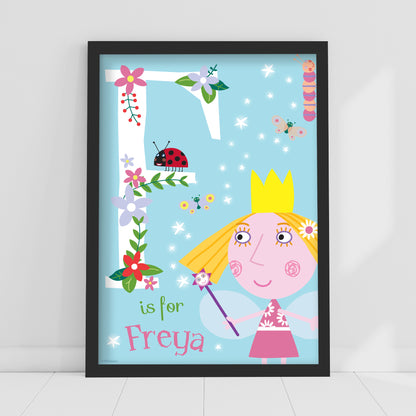 Ben And Holly Print - Letter And Name Personalised Poster Wall Art