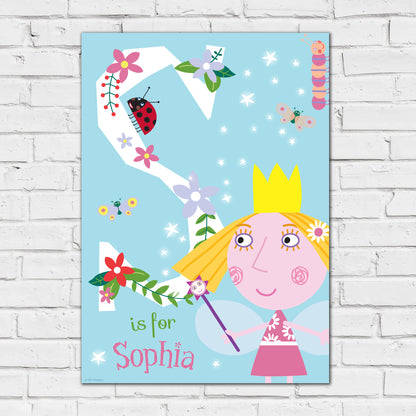 Ben And Holly Print - Letter And Name Personalised Poster Wall Art