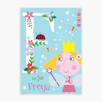 Ben And Holly Print - Letter And Name Personalised Poster Wall Art
