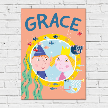 Ben And Holly Print - Underwater Personalised Poster Wall Art