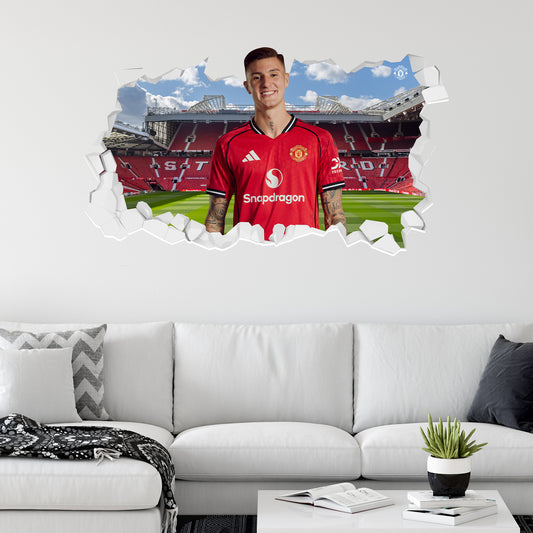 Manchester United Football Club Wall Sticker - Sesko 25/26 Broken Wall