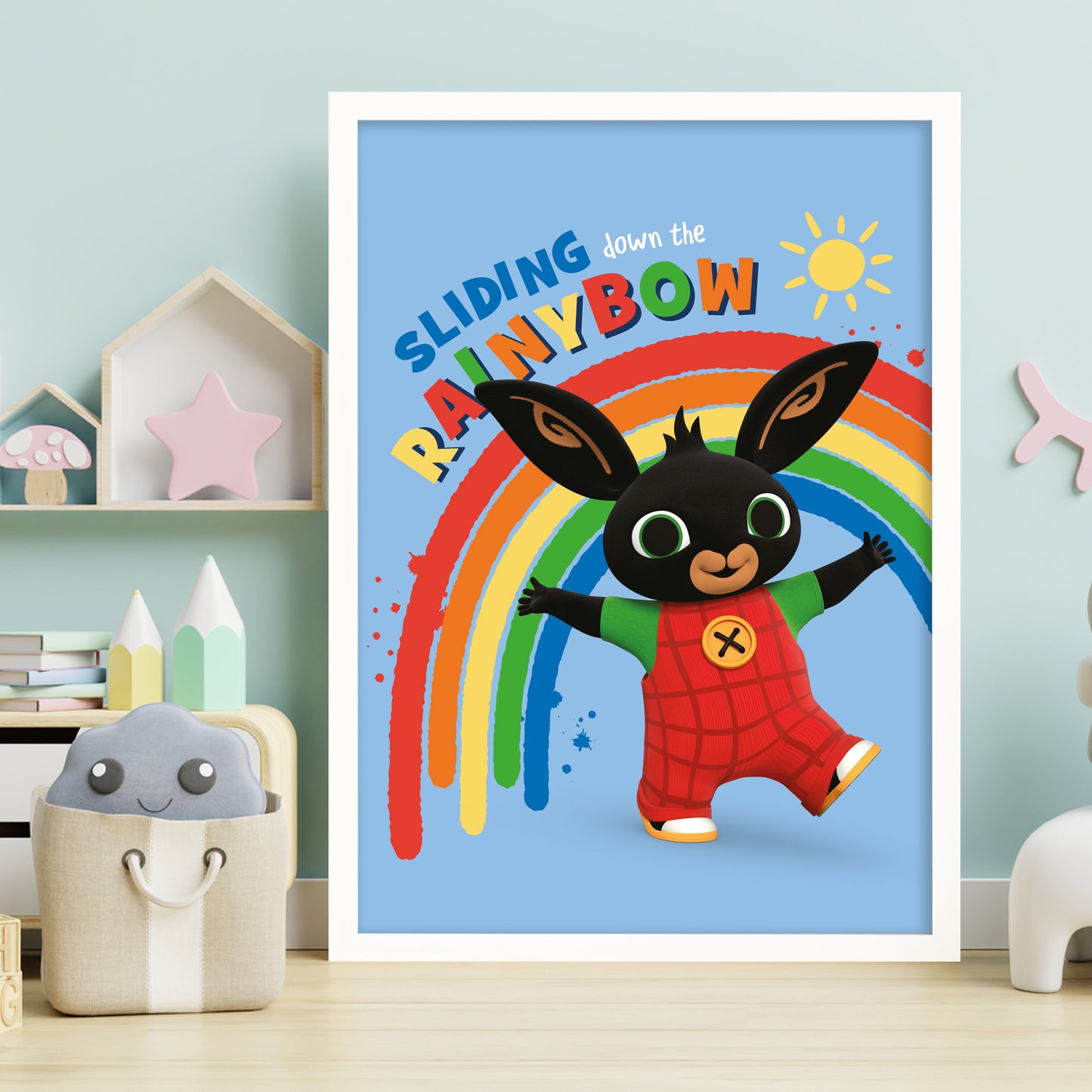 Bing Print - Sliding Down The Rainybow Poster Wall Art