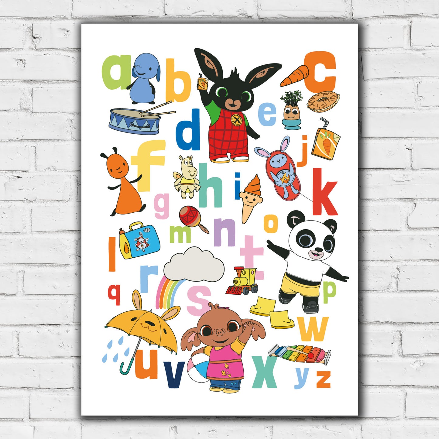 Bing Print - Bing and Friends Alphabet Wall Art