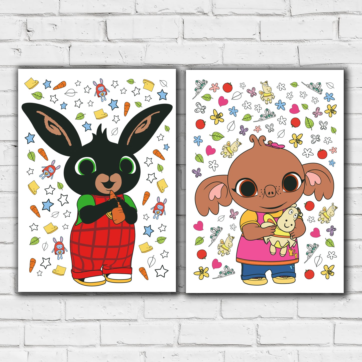 Bing Print - Bing and Sula Icons Set of 2 Posters Wall Art
