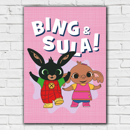 Bing Print - Bing and Sula Pink Poster Wall Art