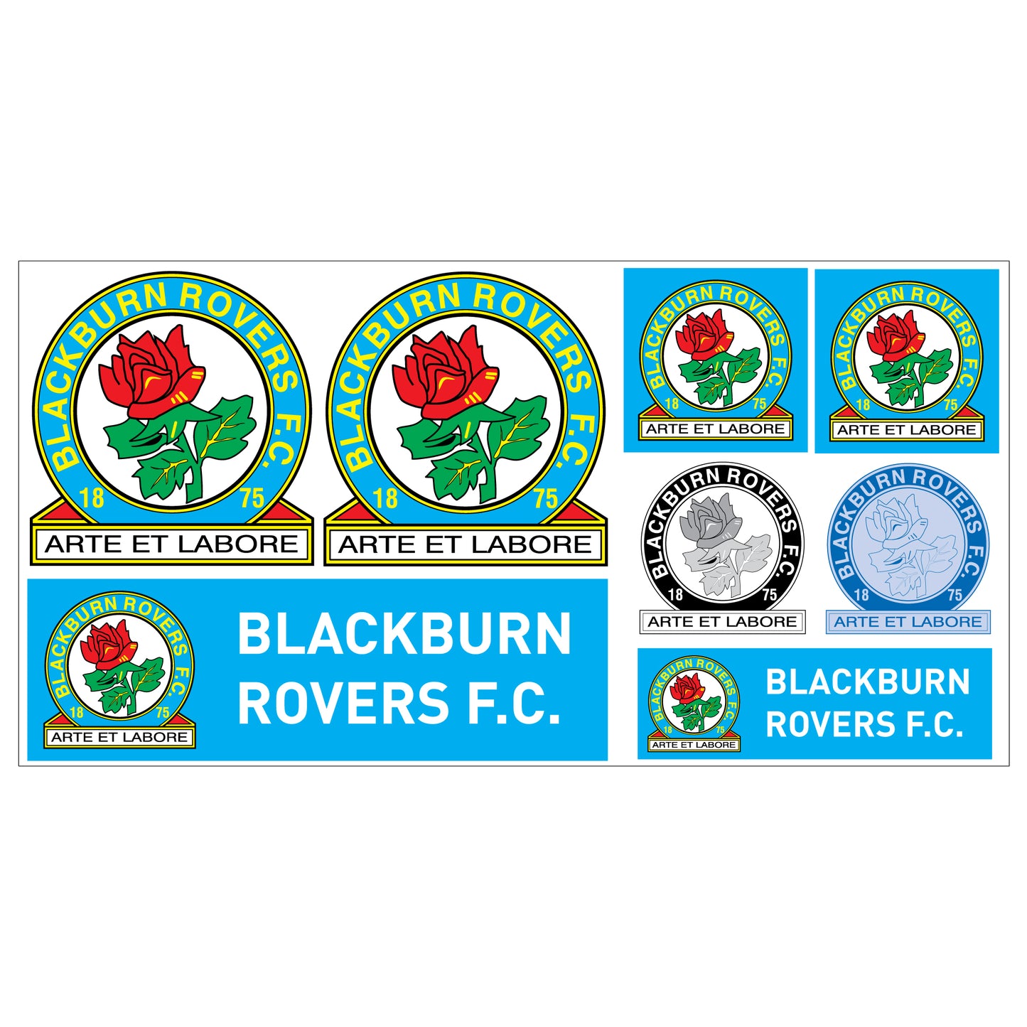 Blackburn Football Club - Decal Sticker Set