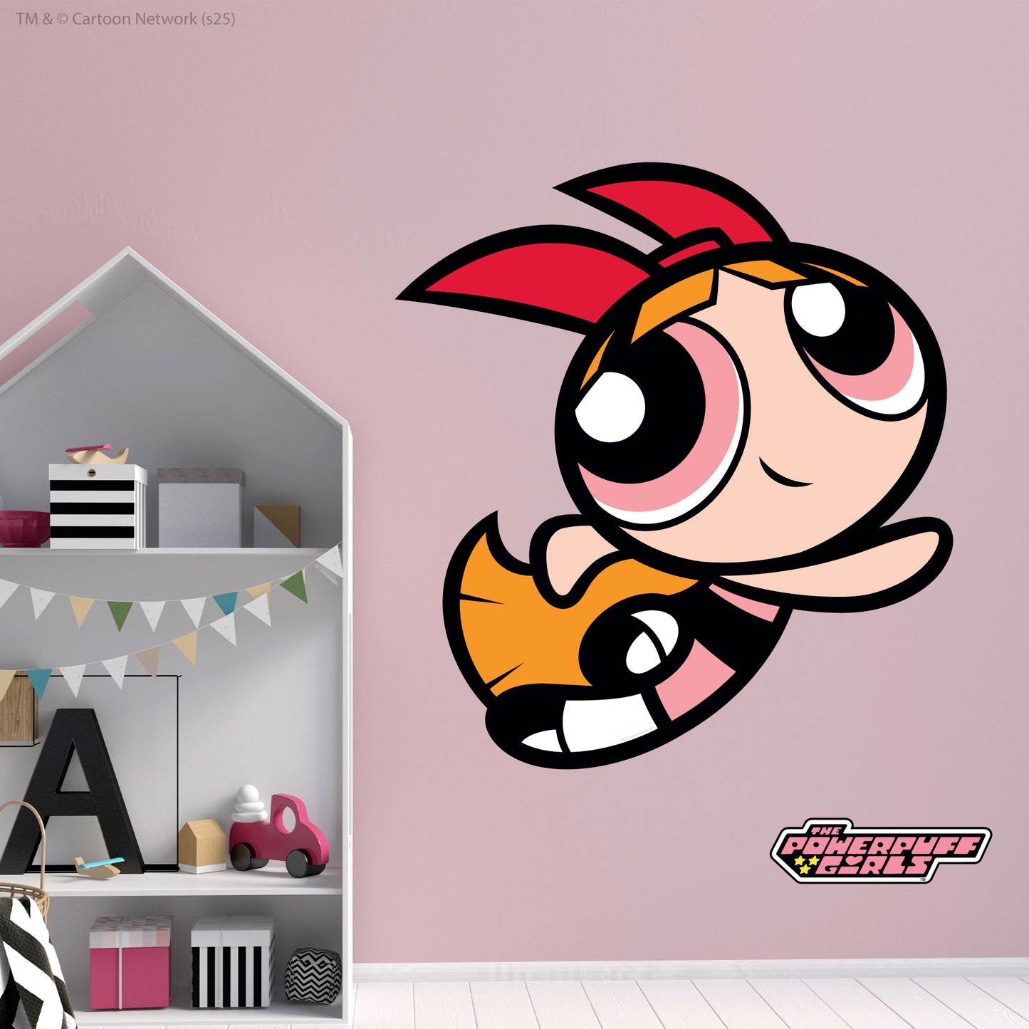 Powerpuff Girls Wall Sticker  –  Blossom Border Decal Superhero Wall Art