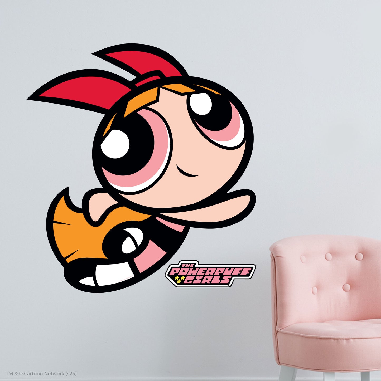 Powerpuff Girls Wall Sticker  –  Blossom Border Decal Superhero Wall Art