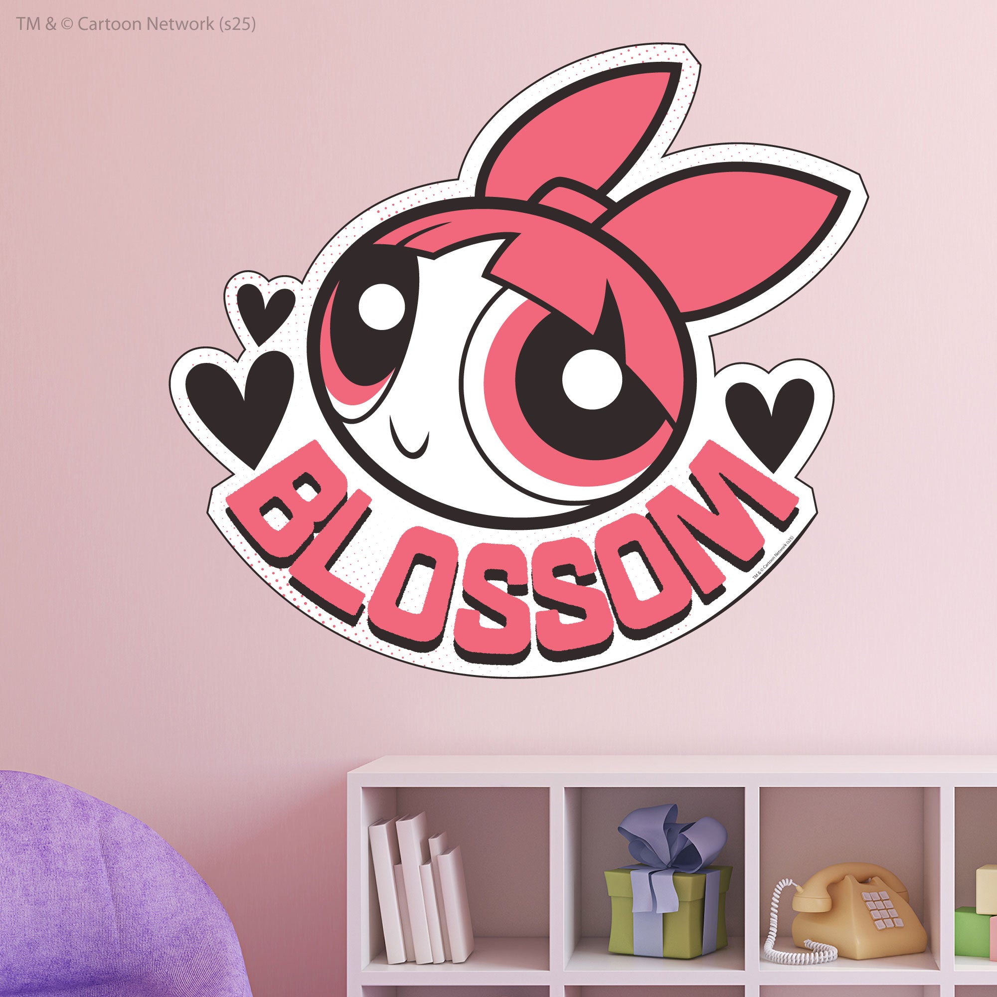 Powerpuff Girls Wall Sticker – Blossom Pink Icon Superhero Decal Wall ...